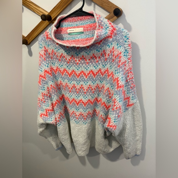 Anthropologie Pilcro Selene sweater in a colorful fair isle patter - Picture 2 of 6